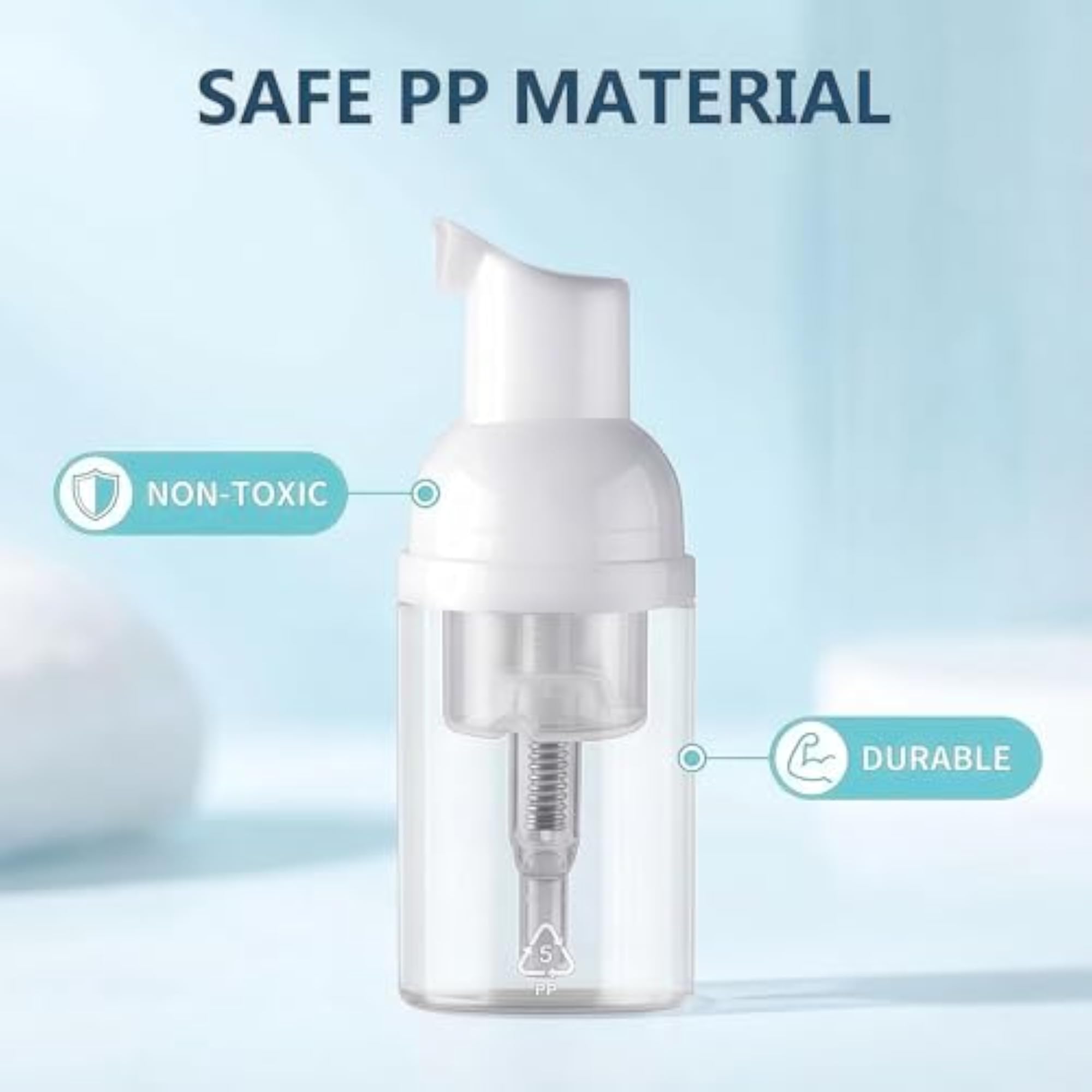 3 Pcs 30ml Empty Clear Plastic Foam Pump Bottles