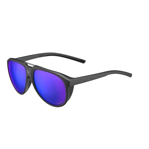 Lunettes de soleil unisexes Bollé Euphoria Noir Mat Volt+ Ultraviolet Taille M