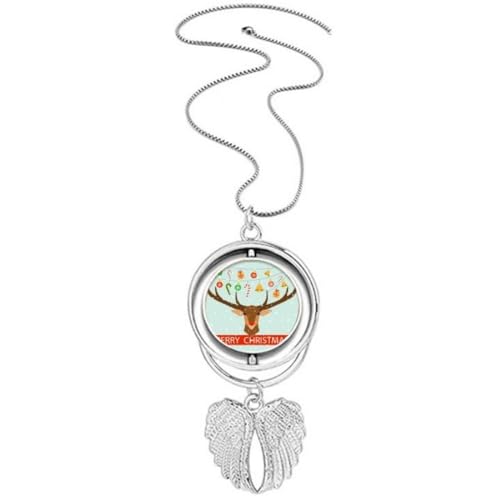 Collier ailes d'ange et cloche de cerf en argent pour un style bohème élégant au quotidien