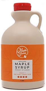 Pur Sirop d'érable Grade A (Very dark, Strong taste) - 1 litre (1,32 Kg) - Original maple syrup - Pur Sirop d'erable