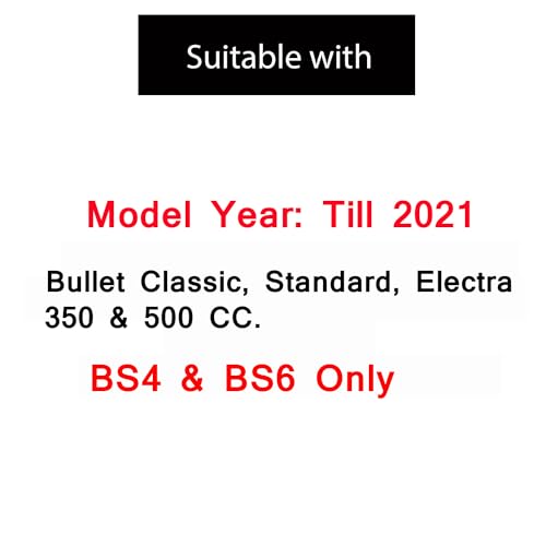 Image of Ramanta Bullet Metal Handle Bar Ends, Heavy Handlebar Weights Compatible / / Suitable Only with BS3, BS4 & BS6 RE Bullet Classic, Electra & Standard Motorcycles - (Model Year: 2021, 2 Pieces, Black)