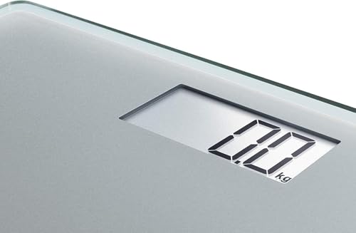 Soehnle Style Sense Compact 300 Personen Digitalwaage mit extragroßer Trittfläche, Waage mit gut lesbarer LCD-Anzeige, Personenwaage im extraflachen Design, Körperwaage aus Sicherheitsglas