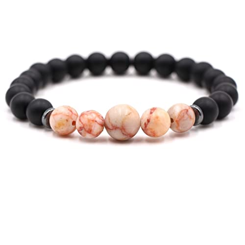 Whoiy Pulsera Infinito, Dijes para Pulseras Champán Ágata Cuentas de Piedra...