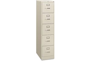 310 Series 5-Drawer Vertical File Cabinet with HON File Cabinet Lock Kit