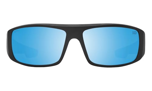 SPY Logan Matte Black - Happy Boost Polar Ice Blue Mirror2