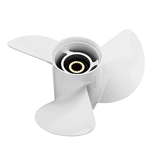 Image of OEM Upgrade Aluminum Outboard Moto Boat Propeller fit Yamaha Engines 60-115 HP, 13.25x17p,13.5x15p,13x19p,13x17p-4B 15 Spline Tooth