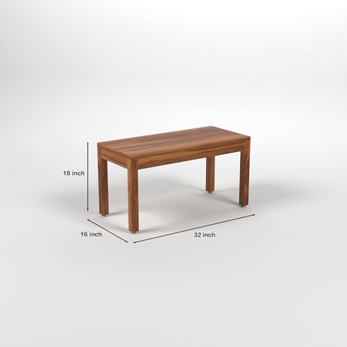 Image of Solid Sheesham Wood 4 Seater Dining Table Set | Four Seater Dinner Table with 2 Chairs & 1 Bench | Wooden Dinner Table 4 Seater | Dining Room Sets for Home | Honey Finish