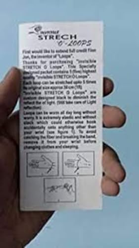 Image of Invisible Loops Magic Thread (Set of 5) | Elastic Invisible Loops for Mentalist & Levitation Tricks | Close-Up & Street Magic | Float Notes, Cards, Small Objects | with Tutorial