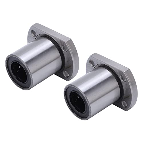 CNC Linear Motion Ball Bearing, ID 16mm OD 28mm Stable 2PCS Oval Flange Linear Bearing LMH16UU for Electronic Equipment