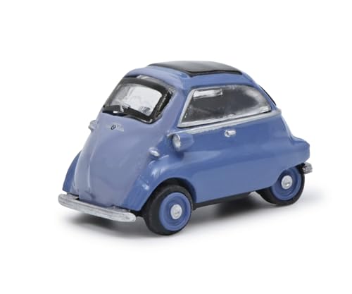 BMW Isetta 1955 Schuco 1/87, parfait décor bleu bulle pour réseau de train