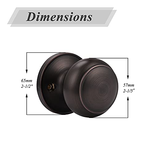Probrico Single Ball Dummy Door Knob Half Dummy Handles Oil Rubbed Bronze #TOP4