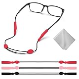 Buyisgle Kids Glasses Strap - No Tail Sunglasses Straps Cords for Boys Toddler and Girls - Eyeglass Holders Around Neck - Adjustable Eyewear String Lanyard Retainer - 3Pcs 10in Multicolor