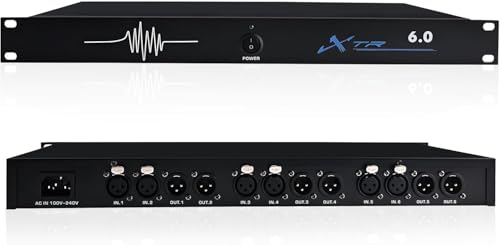 6 In 6 Out Feedback Suppressor & Feedback Eliminator, Professional DSP Anti-Feedback Processor for...