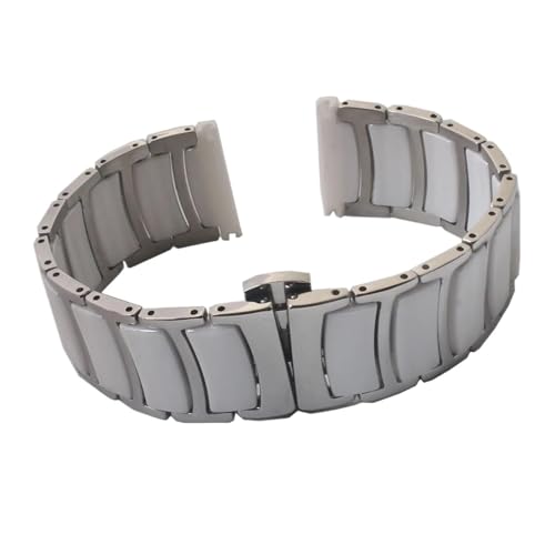 Bracelet montre céramique blanc étanche et anti-rayure 18mm 20mm pour remplacer votre bracelet