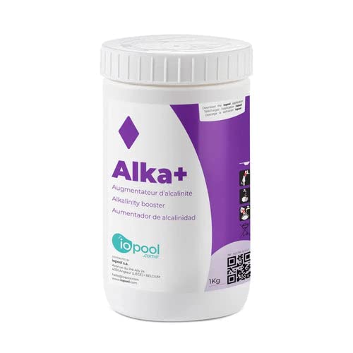 iopool – Poudre Alka+ - Equilibre Alcalinité Eau Piscine ou Spa – Haute Concentration – Appli Dédiée – 1 kg