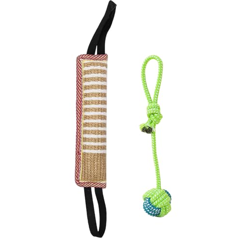 DGSL Dog Tug Toy Jute Pillow Pull Toy