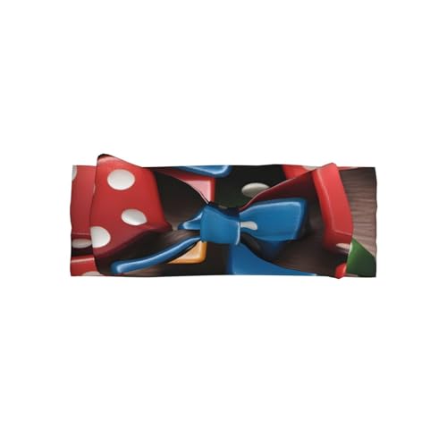 Games Dice Set Prints Baby Bow Headband - Super Stretchy Soft Bows Hair Accessories for Newborn Infant Toddlers Kids Girls - Elastic and Skin-Friendly