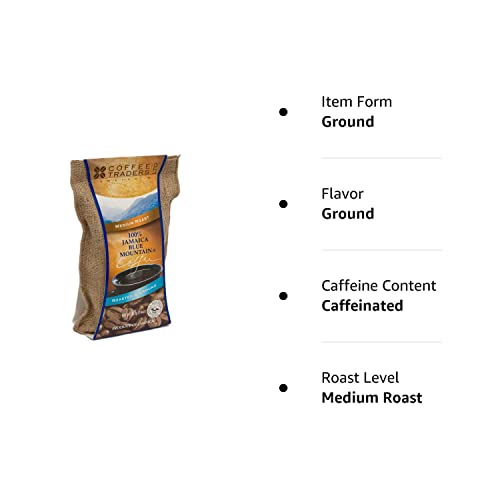 Jamaica Blue Mountain Coffee Certified 100% Pure, Roasted Ground 1 Lb #TOP5