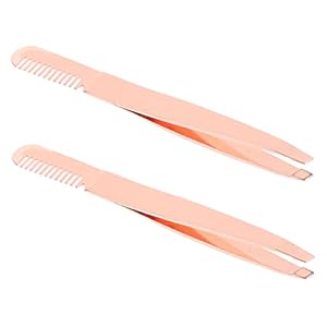 NOLITOY 2pcs Tweezer Facial Hair Plucker Eyelashes Remover for Extensions Ingrown Hair Removal Lash Remover Facial Hair Removal for Women Stainless Steel Fake Eyelashes Makeup Remover Man