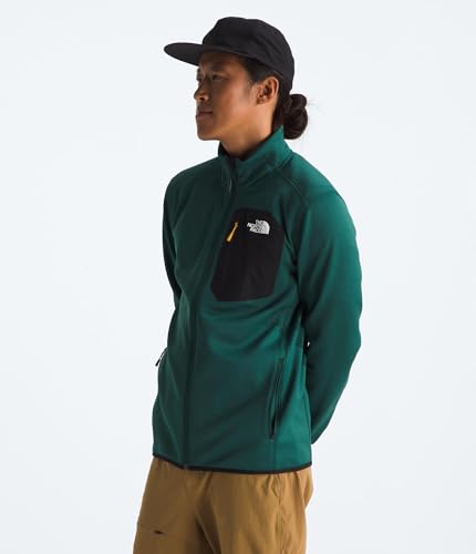 Image of THE NORTH FACE Men's Crest Full Zip Jacket | Water Repellent Fleece Coat, Double Layer Stand Collar & Zip Hand Pockets