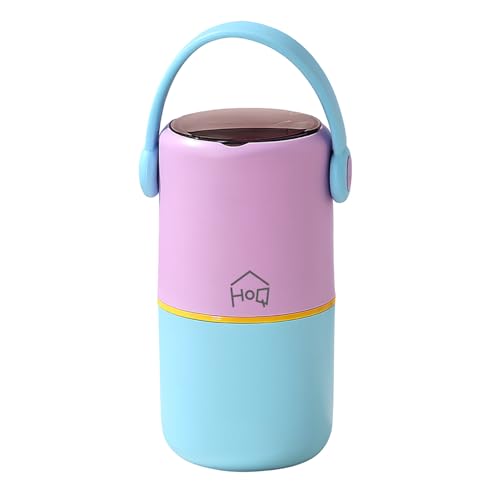 Image of House of Quirk 304 Stainless Steel Lunch Box - 820ml Double-Layer Portable Bento Box with Lid for Office Workers & Students (Purple /Blue)