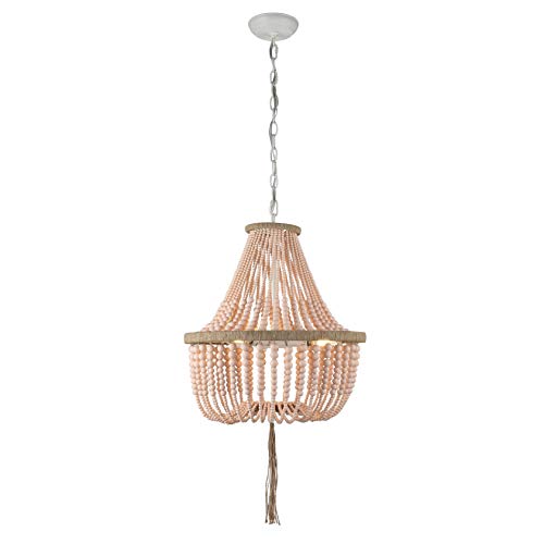 SAFAVIEH Lighting Collection – Lush Kristi Blush Pink Beaded Boho