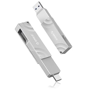 ORICO SSD externo de 1 TB velocidades de lectura/escritura de hasta 1050 MB/s de doble puerto USB 3.2 Gen 2 USB C Disco duro externo portátil con rotación de 90° para iPad portátil, compatible con tu dispositivo