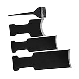 Healvian ヘアハイライトボード プラスチック製歯付きコーム付き ヘアティントツール プロ仕様ヘア染色キット サロン理髪店用多様髪質対応ヘアカラーアクセサリー 4個セット