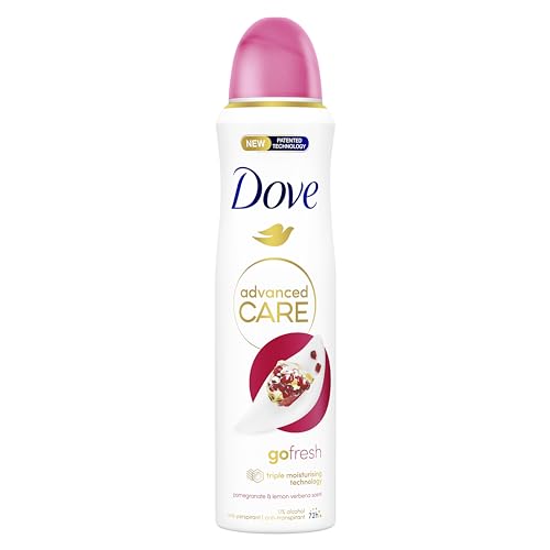 Dove Deodorante Spray Advanced Care Go Fresh Melograno, Con Formula Idratante E Delicata Sulla Pelle, Senza Alcol, Pelle Asciutta Fino A 72 Ore, Deodo