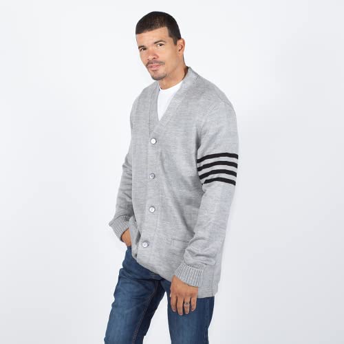 Image of Stewart & Strauss Cardigan Varsity Letter Sweater | American style button front letter sweater knit since 1977, heavyweight and ready for chenille letters and patches