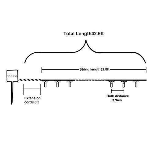 2 Pack 100 LED Solar String Lights 42ft 8 Modes Outdoor Waterproof Lights for Garden, Tree, Yard, Christmas, Wedding, Party (White)