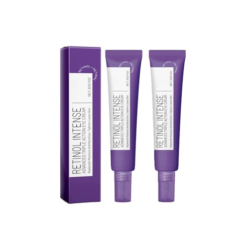 2 Stück Retinol Intense Reactivating Eye Cream, Retinol Intense Advanced Triple Eye Cream, Anti Aging Augencreme, Schnelle Falten-Reduzierung & Intensiv-Feuchtigkeit