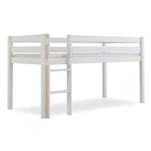 Betten-ABC Bubema Sam Kinder Hochbett, Buche massiv (Ausführung: Ohne Rutsche; Farbe: Weiß lackiert) Betten-ABC Bubema Sam Kinder Hochbett, Buche massiv (Ausführung: Ohne Rutsche; Farbe: Weiß lackiert)