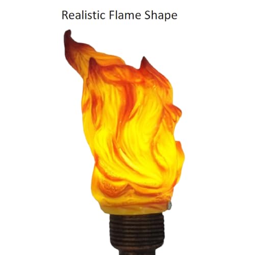 Tixtivn Handheld Torch Prop LED Light,17.72inch Long,Realistic Flame Torch for Olympic Games Opening Ceremony Celebrations Festival Activities Halloween Christmas,Resin Lampshade and Retro Handle