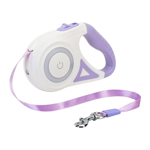 Phantasmia 犬用伸縮リード 35m 長さ調節 反射光LED ? 夜間散歩 安全設計 オートリール 荷重40kg (5メートル)