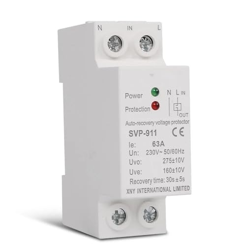 Relais AC230V disjoncteur protection tension 63A avec reconnexion automatique sur Rail DIN