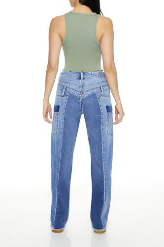Forever 21 Women's Low-Rise Straight Cargo Jeans4