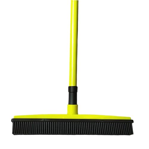 Nanyer ペット用毛ゴミ除去ブラシ 調節式ペット毛取りほうき【68-120cm 伸縮・452g軽量】金属製リムーバーブラシ 立掃き省力・スクレーパー機能付き カーペット・絨毯・車内・浴室用 水で洗える・清潔維持簡単 犬猫脱毛処理に最適 (グリーンA)