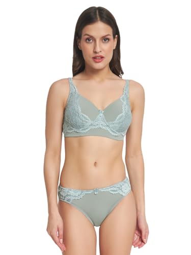 Image of Full Coverage Comfortable Wireless Padded Bra and Hot Panty Set for Women's and Girls