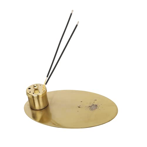 Folkulture Incense Holder Or Incense Burner, Modern Insence Ash Catcher Or Insense Stick Holder For Home Décor, Metal Tray To Burn Incense Sticks, Incense Cones Or Palo Santo, Gold #TOP5