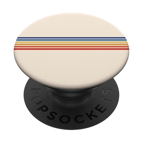 Rayas retro (rayas) PopSockets PopGrip Adhesivo