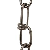 RCH Hardware CH-SS52-01-SS-10 |10 Gauge Stainless Steel Outdoor Chandelier Chain for Lighting and Hanging Fixtures - Double Loop Links (10 Feet, Stainless Steel)
