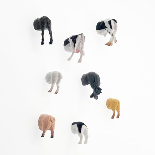 Juego de imanes decorativos de animales de granja, 8 unidades miniatura 1