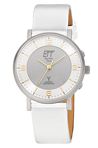 ETT Eco Tech Time Funk Solar Damen Uhr Analog mit Leder Armband ELS-11569-26L