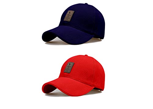 Image of solid plain unisex cotton caps free size adjustable casual look stylish cap