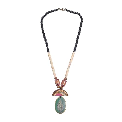 Image of AAKRITI ART CREATIONS Boho Tribal Handcrafted Ethnic Necklace Collection | Mandala, Dreamcatcher, Sunburst & Moonstone Designs | Artisan Collar, Lariat & Pendant Statement Jewelry for Women