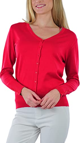 Image of ToBeInStyle Women's Long Sleeve Button Down V-Neck Cardigan