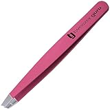Tweezer Guru Tweezers for Women - Slant Pointed Precision Tweezers for Eyebrows & Ingrown Hair Removal - Blackhead and Splinter Tweezer with Sharp Needle Nose Point for Plucking (Pink)