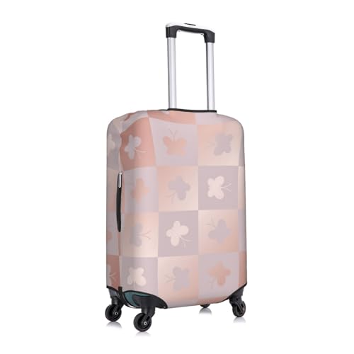 Elastic Travel Luggage Cover Printed Rose Gold Butterflies Double-Sided Suitcase Protector Bag,Dust-Proof Anti-Scratch Durable Baggage Covers For Kid Adult,Large3