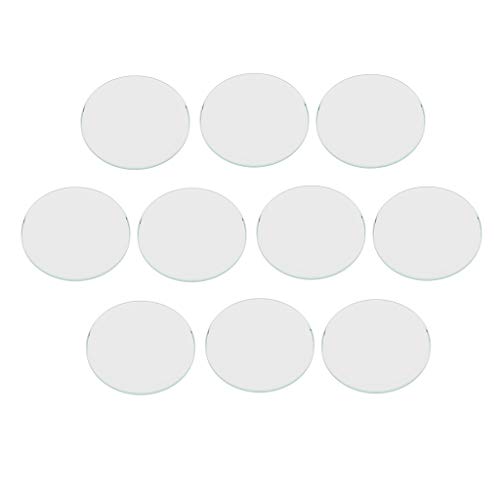 FITYLE 10pcs Diámetro 16-33mm Ronda Clara Plana Reloj Cristal Cristal Espesor 1mm - 22